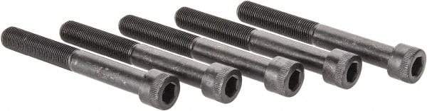 Made in USA - 1/2-20 UNF Hex Socket Drive, Socket Cap Screw - Alloy Steel, Black Oxide Finish, Partially Threaded, 4" Length Under Head - Apex Tool & Supply