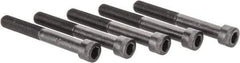 Made in USA - 1/2-20 UNF Hex Socket Drive, Socket Cap Screw - Alloy Steel, Black Oxide Finish, Partially Threaded, 4" Length Under Head - Apex Tool & Supply