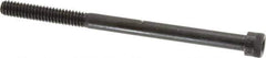 Made in USA - 1/4-20 UNC Hex Socket Drive, Socket Cap Screw - Grade 4037 Alloy Steel, Black Oxide Finish, Partially Threaded, 3-3/4" Length Under Head - Apex Tool & Supply