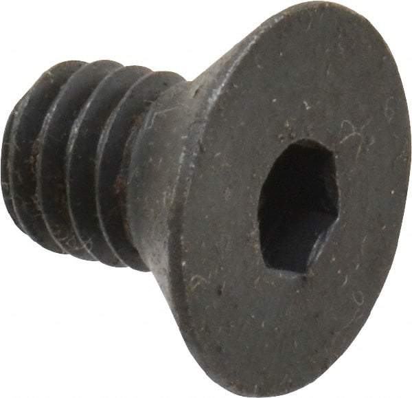 Made in USA - 5/16-18 UNC Hex Socket Drive, 82° Flat Screw - Alloy Steel, Black Oxide Finish, Fully Threaded, 1/2" OAL - Apex Tool & Supply