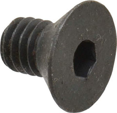 Made in USA - 5/16-18 UNC Hex Socket Drive, 82° Flat Screw - Alloy Steel, Black Oxide Finish, Fully Threaded, 1/2" OAL - Apex Tool & Supply