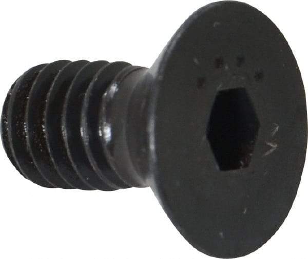 Made in USA - 5/16-18 UNC Hex Socket Drive, 82° Flat Screw - Alloy Steel, Black Oxide Finish, Fully Threaded, 5/8" OAL - Apex Tool & Supply