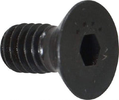 Made in USA - 5/16-18 UNC Hex Socket Drive, 82° Flat Screw - Alloy Steel, Black Oxide Finish, Fully Threaded, 5/8" OAL - Apex Tool & Supply
