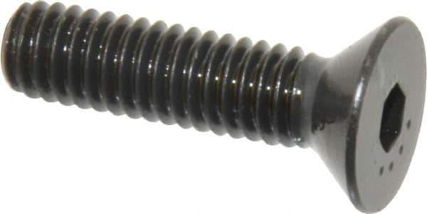 Made in USA - 5/16-18 UNC Hex Socket Drive, 82° Flat Screw - Alloy Steel, Black Oxide Finish, Fully Threaded, 1-1/4" OAL - Apex Tool & Supply