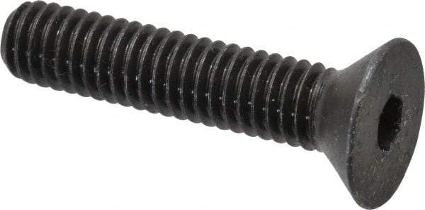 Made in USA - 5/16-18 UNC Hex Socket Drive, 82° Flat Screw - Alloy Steel, Black Oxide Finish, Fully Threaded, 1-1/2" OAL - Apex Tool & Supply