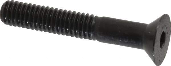 Made in USA - 5/16-18 UNC Hex Socket Drive, 82° Flat Screw - Alloy Steel, Black Oxide Finish, Fully Threaded, 2" OAL - Apex Tool & Supply