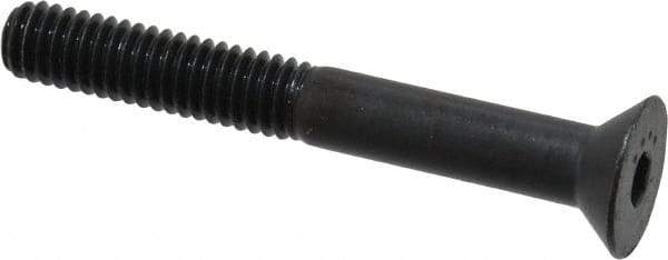 Made in USA - 5/16-18 UNC Hex Socket Drive, 82° Flat Screw - Alloy Steel, Black Oxide Finish, Fully Threaded, 2-1/2" OAL - Apex Tool & Supply