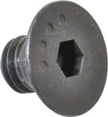 Made in USA - 3/8-16 UNC Hex Socket Drive, 82° Flat Screw - Alloy Steel, Black Oxide Finish, Fully Threaded, 1/2" OAL - Apex Tool & Supply
