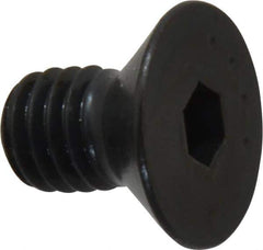 Made in USA - 3/8-16 UNC Hex Socket Drive, 82° Flat Screw - Alloy Steel, Black Oxide Finish, Fully Threaded, 5/8" OAL - Apex Tool & Supply