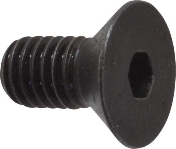 Made in USA - 3/8-16 UNC Hex Socket Drive, 82° Flat Screw - Alloy Steel, Black Oxide Finish, Fully Threaded, 3/4" OAL - Apex Tool & Supply