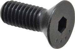 Made in USA - 3/8-16 UNC Hex Socket Drive, 82° Flat Screw - Alloy Steel, Black Oxide Finish, Fully Threaded, 1" OAL - Apex Tool & Supply
