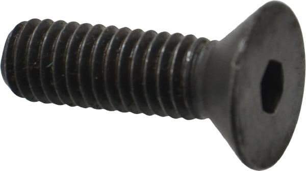 Made in USA - 3/8-16 UNC Hex Socket Drive, 82° Flat Screw - Alloy Steel, Black Oxide Finish, Fully Threaded, 1-1/4" OAL - Apex Tool & Supply