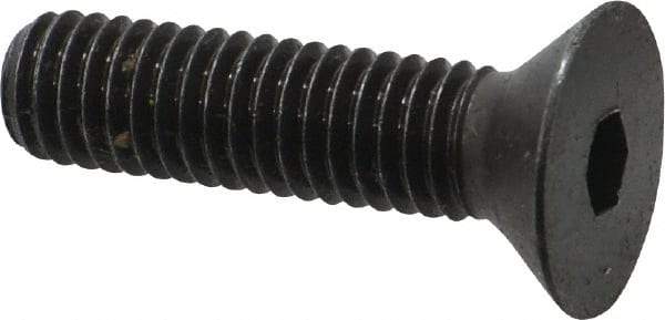 Made in USA - 3/8-16 UNC Hex Socket Drive, 82° Flat Screw - Alloy Steel, Black Oxide Finish, Fully Threaded, 1-1/2" OAL - Apex Tool & Supply