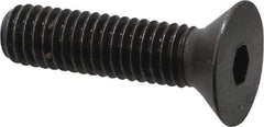 Made in USA - 3/8-16 UNC Hex Socket Drive, 82° Flat Screw - Alloy Steel, Black Oxide Finish, Fully Threaded, 1-1/2" OAL - Apex Tool & Supply