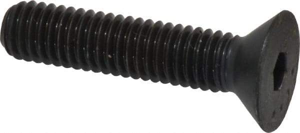 Made in USA - 3/8-16 UNC Hex Socket Drive, 82° Flat Screw - Alloy Steel, Black Oxide Finish, Fully Threaded, 1-3/4" OAL - Apex Tool & Supply