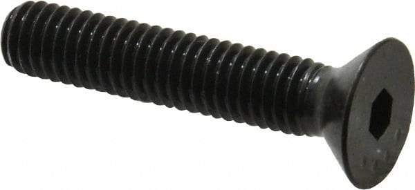 Made in USA - 3/8-16 UNC Hex Socket Drive, 82° Flat Screw - Alloy Steel, Black Oxide Finish, Fully Threaded, 2" OAL - Apex Tool & Supply