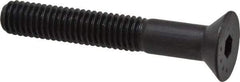 Made in USA - 3/8-16 UNC Hex Socket Drive, 82° Flat Screw - Alloy Steel, Black Oxide Finish, Partially Threaded, 2-1/2" OAL - Apex Tool & Supply