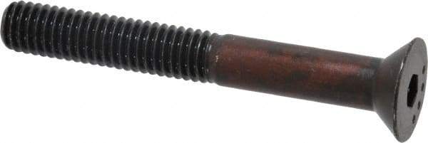 Made in USA - 3/8-16 UNC Hex Socket Drive, 82° Flat Screw - Alloy Steel, Black Oxide Finish, Partially Threaded, 3" OAL - Apex Tool & Supply
