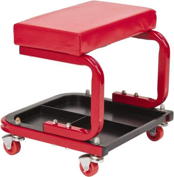 Value Collection - 260 Lb Capacity, 4 Wheel Creeper Seat with Tray - Steel, 14" High x 14 Wide - Apex Tool & Supply