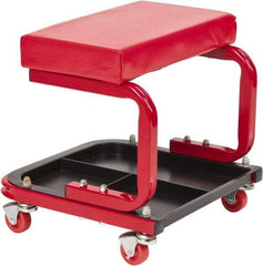 Value Collection - 260 Lb Capacity, 4 Wheel Creeper Seat with Tray - Steel, 14" High x 14 Wide - Apex Tool & Supply