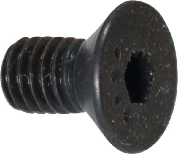 Made in USA - #10-32 UNF Hex Socket Drive, 82° Flat Screw - Alloy Steel, Black Oxide Finish, Fully Threaded, 3/8" OAL - Apex Tool & Supply