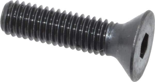 Made in USA - #10-32 UNF Hex Socket Drive, 82° Flat Screw - Alloy Steel, Black Oxide Finish, Fully Threaded, 3/4" OAL - Apex Tool & Supply