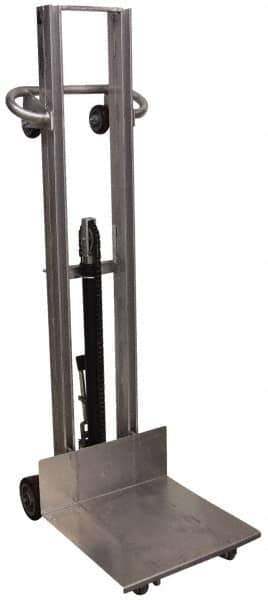 Vestil - 175 Lb Capacity Manual Cable Winch Lift Table - 1/4" to 58" Lift Height, 20" Platform Length x 20" Platform Width - Apex Tool & Supply