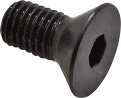 Made in USA - 1/4-28 UNF Hex Socket Drive, 82° Flat Screw - Alloy Steel, Black Oxide Finish, Fully Threaded, 1/2" OAL - Apex Tool & Supply