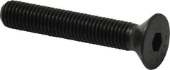 Made in USA - 1/4-28 UNF Hex Socket Drive, 82° Flat Screw - Alloy Steel, Black Oxide Finish, Fully Threaded, 1-1/2" OAL - Apex Tool & Supply