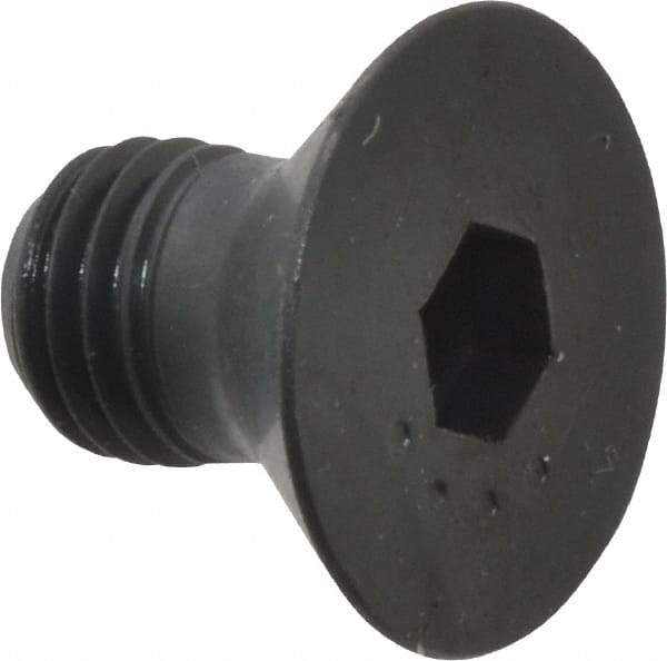 Made in USA - 5/16-24 UNF Hex Socket Drive, 82° Flat Screw - Alloy Steel, Black Oxide Finish, Fully Threaded, 1/2" OAL - Apex Tool & Supply