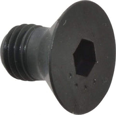 Made in USA - 5/16-24 UNF Hex Socket Drive, 82° Flat Screw - Alloy Steel, Black Oxide Finish, Fully Threaded, 1/2" OAL - Apex Tool & Supply