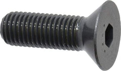 Made in USA - 5/16-24 UNF Hex Socket Drive, 82° Flat Screw - Alloy Steel, Black Oxide Finish, Fully Threaded, 1" OAL - Apex Tool & Supply