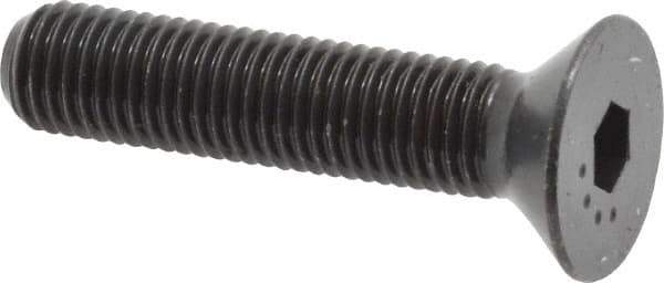 Made in USA - 5/16-24 UNF Hex Socket Drive, 82° Flat Screw - Alloy Steel, Black Oxide Finish, Fully Threaded, 1-1/2" OAL - Apex Tool & Supply