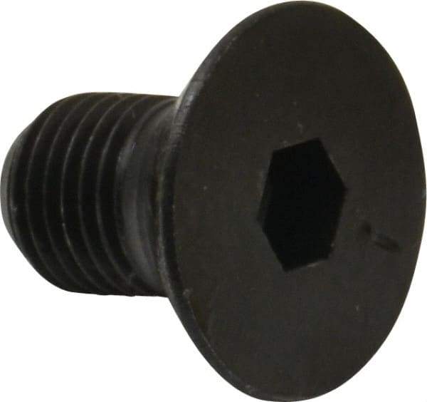 Made in USA - 3/8-24 UNF Hex Socket Drive, 82° Flat Screw - Alloy Steel, Black Oxide Finish, Fully Threaded, 5/8" OAL - Apex Tool & Supply