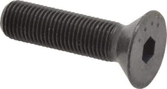 Made in USA - 3/8-24 UNF Hex Socket Drive, 82° Flat Screw - Alloy Steel, Black Oxide Finish, Fully Threaded, 1-1/2" OAL - Apex Tool & Supply