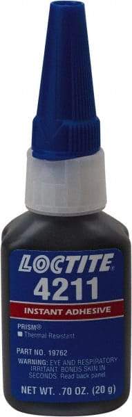 Loctite - 20 Gal Bottle Black Instant Adhesive - 24 hr Full Cure Time - Apex Tool & Supply