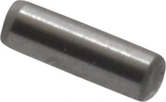 Made in USA - 1/16" Diam x 3/16" Pin Length Grade 8 Alloy Steel Standard Dowel Pin - Bright Finish, 1 Beveled & 1 Rounded End - Apex Tool & Supply