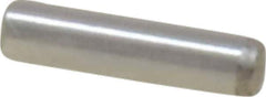 Made in USA - 1/16" Diam x 1/4" Pin Length Grade 8 Alloy Steel Standard Dowel Pin - Bright Finish, 1 Beveled & 1 Rounded End - Apex Tool & Supply