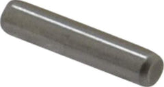 Made in USA - 3/32" Diam x 7/16" Pin Length Grade 8 Alloy Steel Standard Dowel Pin - Bright Finish, 1 Beveled & 1 Rounded End - Apex Tool & Supply
