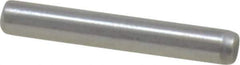 Made in USA - 3/32" Diam x 5/8" Pin Length Grade 8 Alloy Steel Standard Dowel Pin - Bright Finish, 1 Beveled & 1 Rounded End - Apex Tool & Supply