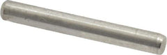 Made in USA - 3/32" Diam x 3/4" Pin Length Grade 8 Alloy Steel Standard Dowel Pin - Bright Finish, 1 Beveled & 1 Rounded End - Apex Tool & Supply