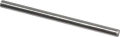 Made in USA - 1/8" Diam x 2" Pin Length Grade 8 Alloy Steel Standard Dowel Pin - Bright Finish, C 47-58 & C 60 (Surface) Hardness, 1,840 Lb (Single Shear), 3,680 Lb (Double Shear) Breaking Strength, 1 Beveled & 1 Rounded End - Apex Tool & Supply