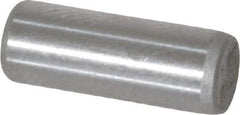 Made in USA - 3/16" Diam x 1/2" Pin Length Grade 8 Alloy Steel Standard Dowel Pin - Bright Finish, C 47-58 & C 60 (Surface) Hardness, 4,150 Lb (Single Shear), 8,300 Lb (Double Shear) Breaking Strength, 1 Beveled & 1 Rounded End - Apex Tool & Supply