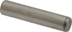 Made in USA - 3/16" Diam x 7/8" Pin Length Grade 8 Alloy Steel Standard Dowel Pin - Bright Finish, C 47-58 & C 60 (Surface) Hardness, 4,150 Lb (Single Shear), 8,300 Lb (Double Shear) Breaking Strength, 1 Beveled & 1 Rounded End - Apex Tool & Supply