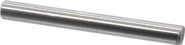 Made in USA - 3/16" Diam x 1-3/4" Pin Length Grade 8 Alloy Steel Standard Dowel Pin - Bright Finish, C 47-58 & C 60 (Surface) Hardness, 4,150 Lb (Single Shear), 8,300 Lb (Double Shear) Breaking Strength, 1 Beveled & 1 Rounded End - Apex Tool & Supply