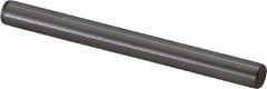Made in USA - 3/16" Diam x 2" Pin Length Grade 8 Alloy Steel Standard Dowel Pin - Bright Finish, C 47-58 & C 60 (Surface) Hardness, 4,150 Lb (Single Shear), 8,300 Lb (Double Shear) Breaking Strength, 1 Beveled & 1 Rounded End - Apex Tool & Supply
