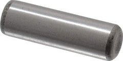 Made in USA - 5/16" Diam x 1" Pin Length Grade 8 Alloy Steel Standard Dowel Pin - Bright Finish, C 47-58 & C 60 (Surface) Hardness, 11,500 Lb (Single Shear), 23,000 Lb (Double Shear) Breaking Strength, 1 Beveled & 1 Rounded End - Apex Tool & Supply