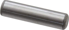 Made in USA - 5/16" Diam x 1-1/4" Pin Length Grade 8 Alloy Steel Standard Dowel Pin - Bright Finish, C 47-58 & C 60 (Surface) Hardness, 11,500 Lb (Single Shear), 23,000 Lb (Double Shear) Breaking Strength, 1 Beveled & 1 Rounded End - Apex Tool & Supply