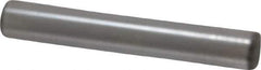 Made in USA - 5/16" Diam x 2" Pin Length Grade 8 Alloy Steel Standard Dowel Pin - Bright Finish, C 47-58 & C 60 (Surface) Hardness, 11,500 Lb (Single Shear), 23,000 Lb (Double Shear) Breaking Strength, 1 Beveled & 1 Rounded End - Apex Tool & Supply