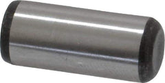 Made in USA - 3/8" Diam x 7/8" Pin Length Grade 8 Alloy Steel Standard Dowel Pin - Bright Finish, C 47-58 & C 60 (Surface) Hardness, 16,550 Lb (Single Shear), 33,100 Lb (Double Shear) Breaking Strength, 1 Beveled & 1 Rounded End - Apex Tool & Supply